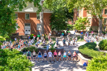 Hudson High School Swing Marching Band finds a home away from home at Marietta College
